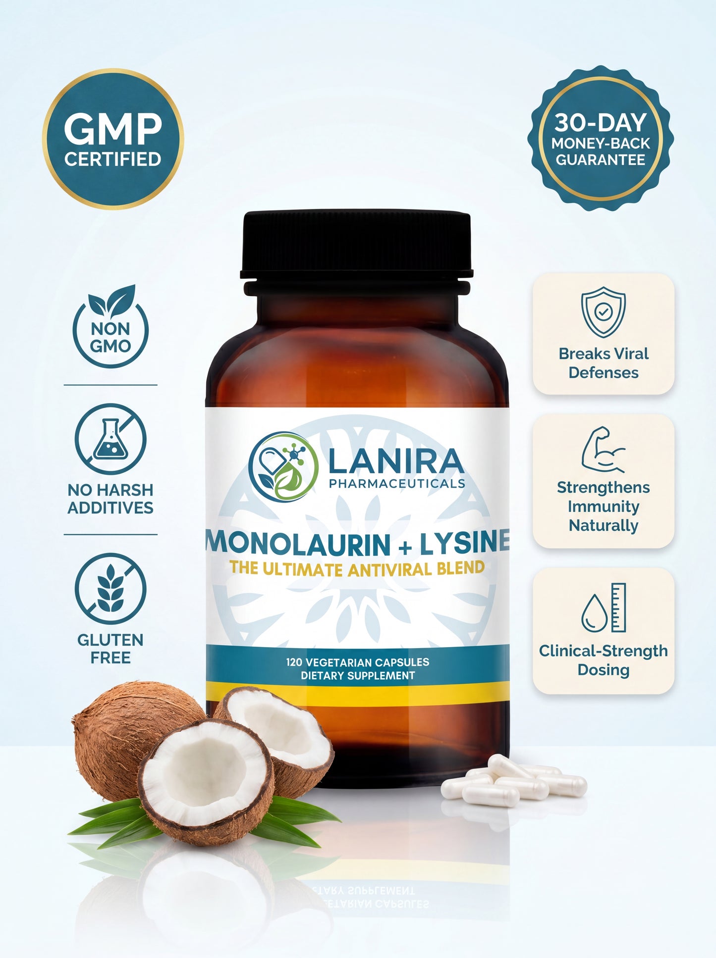 Monolaurin + Lysine Antiviral Complex